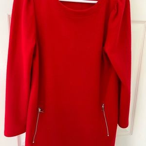 Red Gap sweatshirt material shift dress